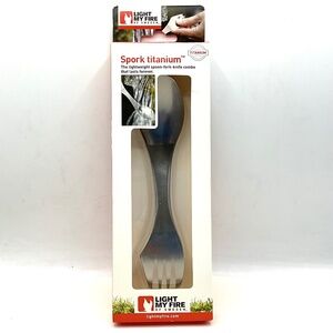 Light My Fire Titanium Spork Camping Spoon Fork  Combo.